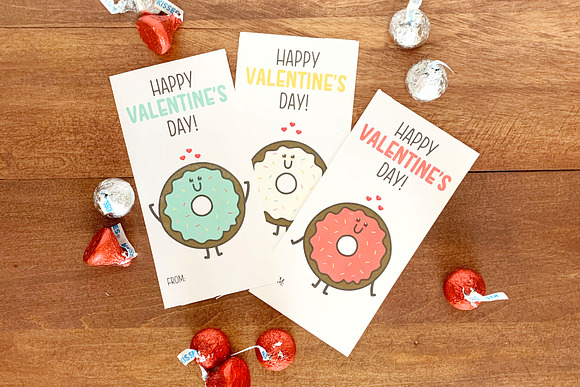 Donut Valentine's Day Cards in Postcard Templates - product preview 1