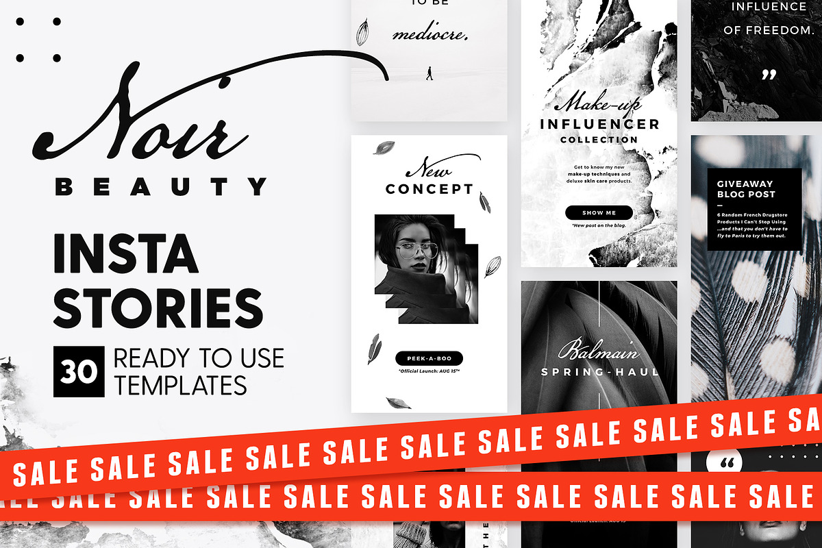 SALE 2in1 Noir Beauty Edition in Instagram Templates - product preview 8