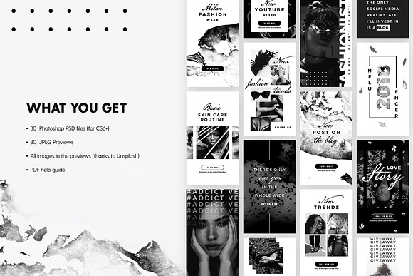 SALE 2in1 Noir Beauty Edition in Instagram Templates - product preview 1
