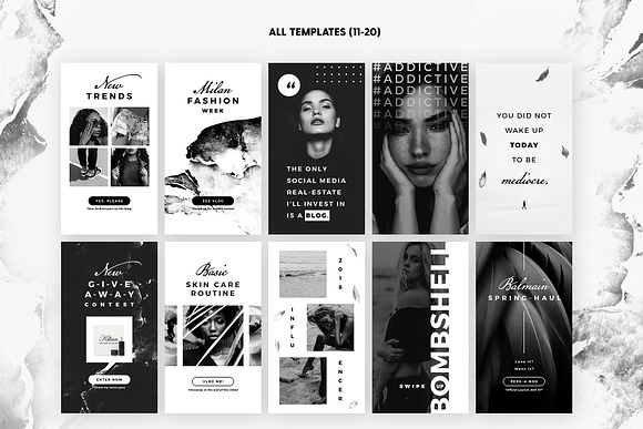 SALE 2in1 Noir Beauty Edition in Instagram Templates - product preview 3
