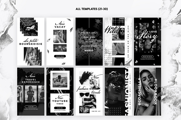 SALE 2in1 Noir Beauty Edition in Instagram Templates - product preview 4