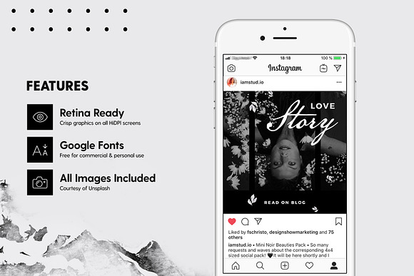 SALE 2in1 Noir Beauty Edition in Instagram Templates - product preview 12