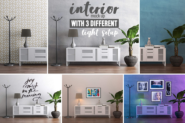 Interior Mock-up by day/night vol.03