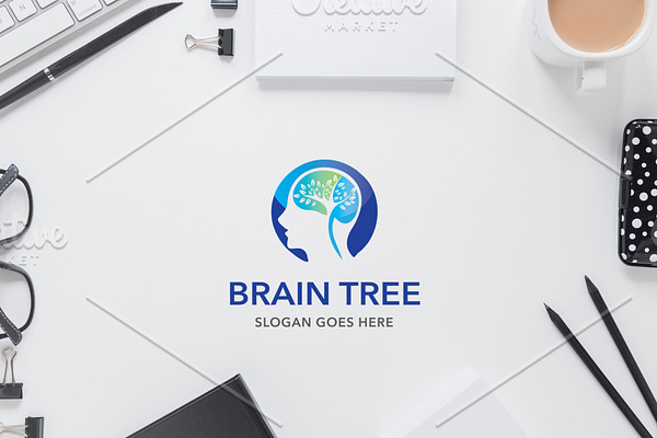 Brain Tree Logo Template