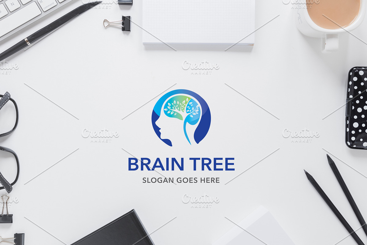 Brain Tree Logo Template in Logo Templates - product preview 8