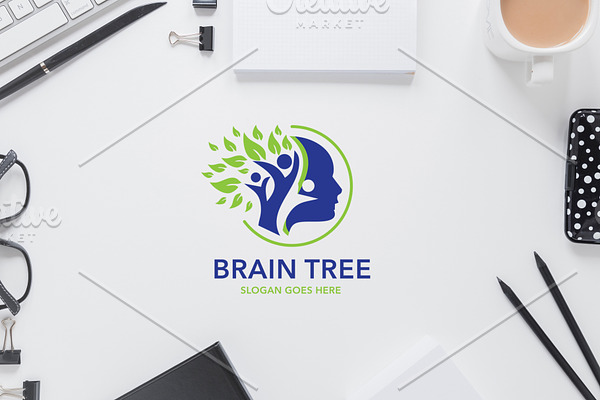 Brain Tree Logo Template