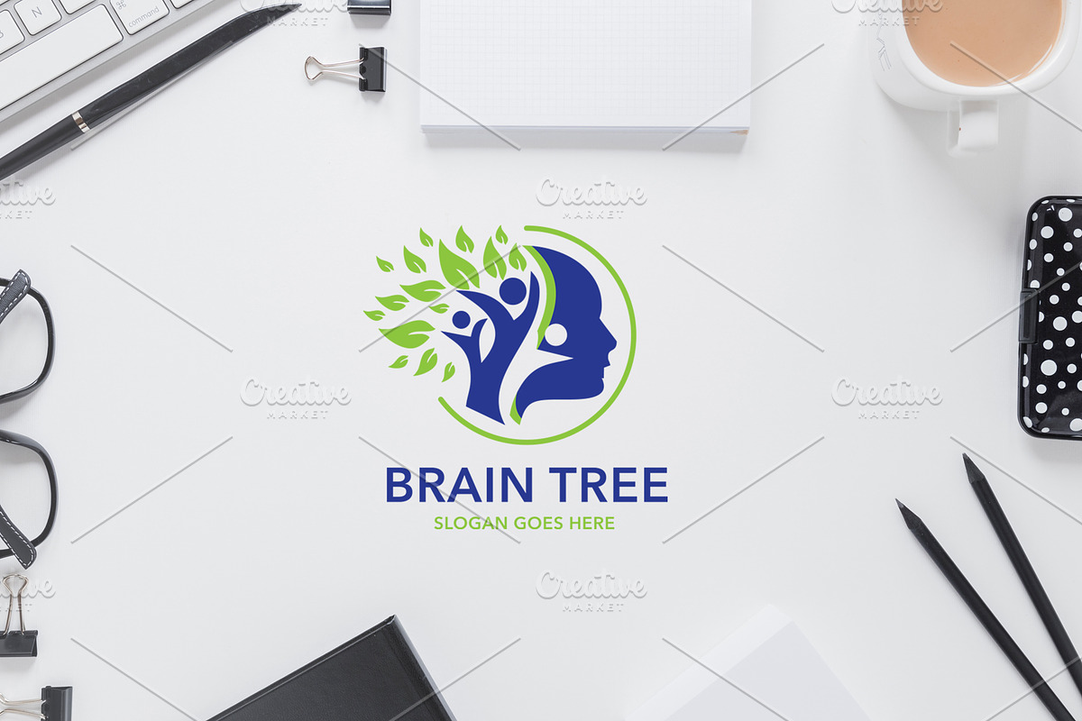 Brain Tree Logo Template in Logo Templates - product preview 8