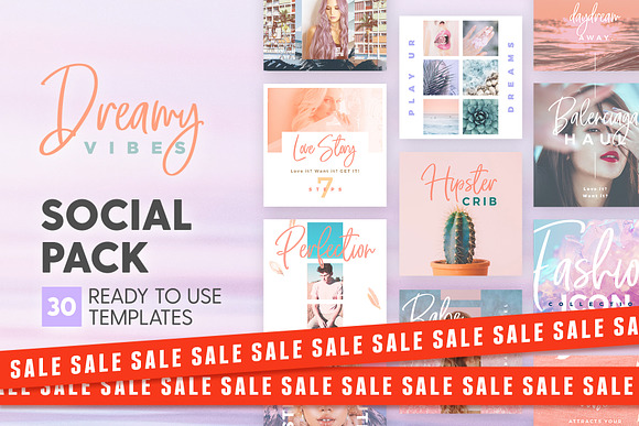 SALE 2in1 Dreamy Vibes Edition in Instagram Templates - product preview 8