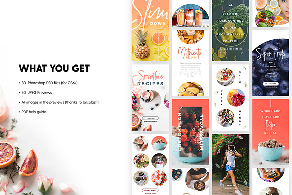 SALE 2in1 Detox Week Edition in Instagram Templates - product preview 1