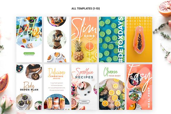 SALE 2in1 Detox Week Edition in Instagram Templates - product preview 2