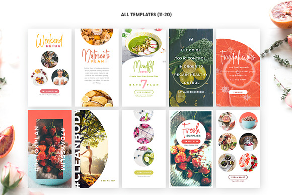 SALE 2in1 Detox Week Edition in Instagram Templates - product preview 3