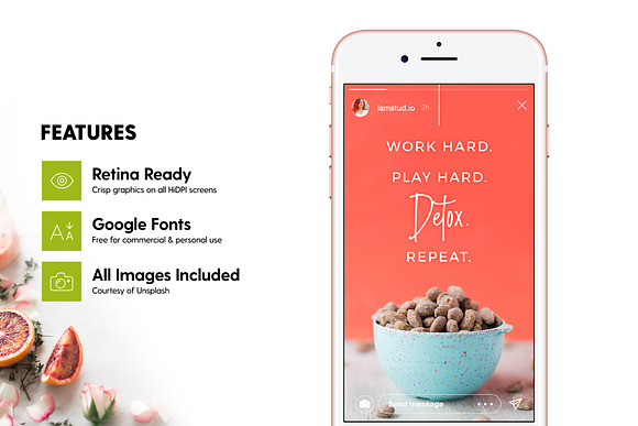 SALE 2in1 Detox Week Edition in Instagram Templates - product preview 4