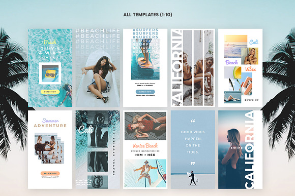 SALE 2in1 California Love Edition in Instagram Templates - product preview 2