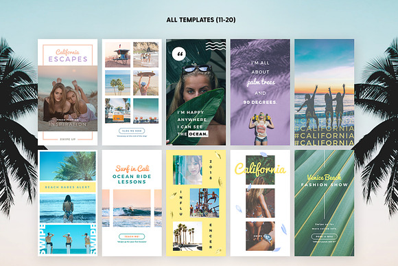 SALE 2in1 California Love Edition in Instagram Templates - product preview 3