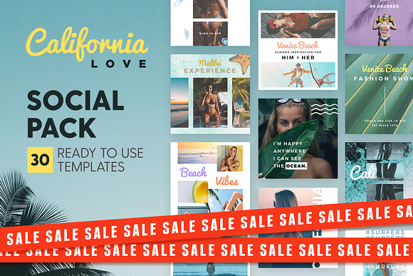 SALE 2in1 California Love Edition in Instagram Templates - product preview 7