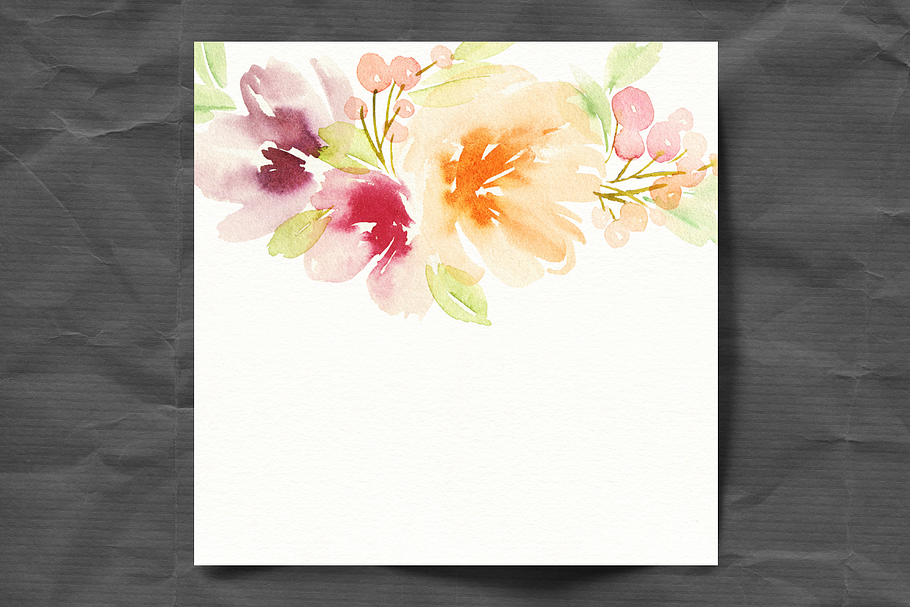 Set of watercolor postcards in Postcard Templates - product preview 8