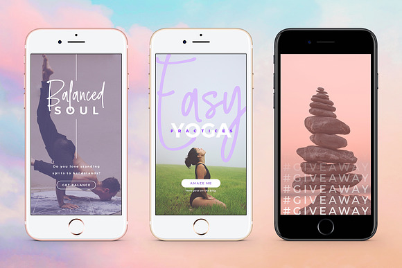 SALE 2in1 Unicorn Yoga Edition in Instagram Templates - product preview 7