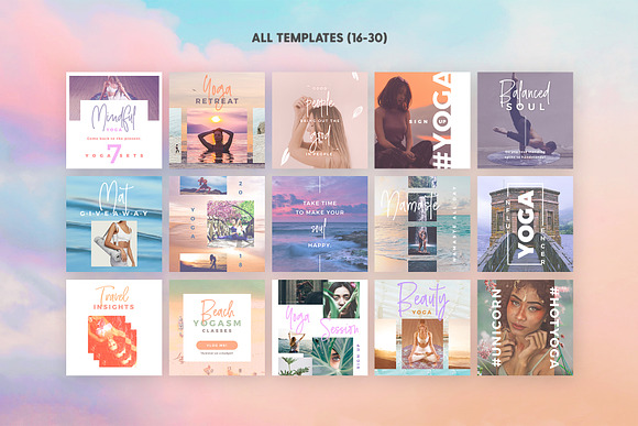 SALE 2in1 Unicorn Yoga Edition in Instagram Templates - product preview 11