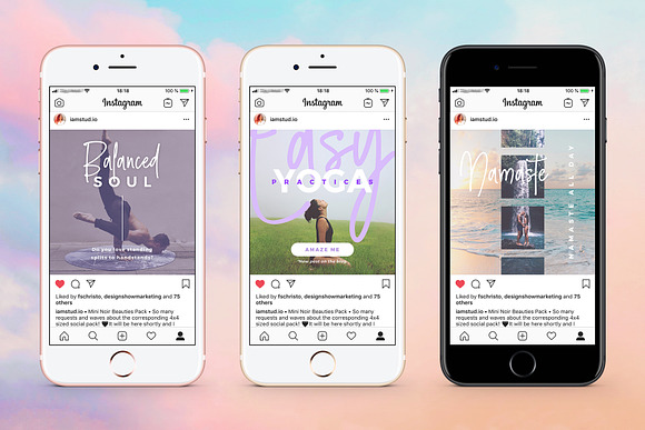 SALE 2in1 Unicorn Yoga Edition in Instagram Templates - product preview 13