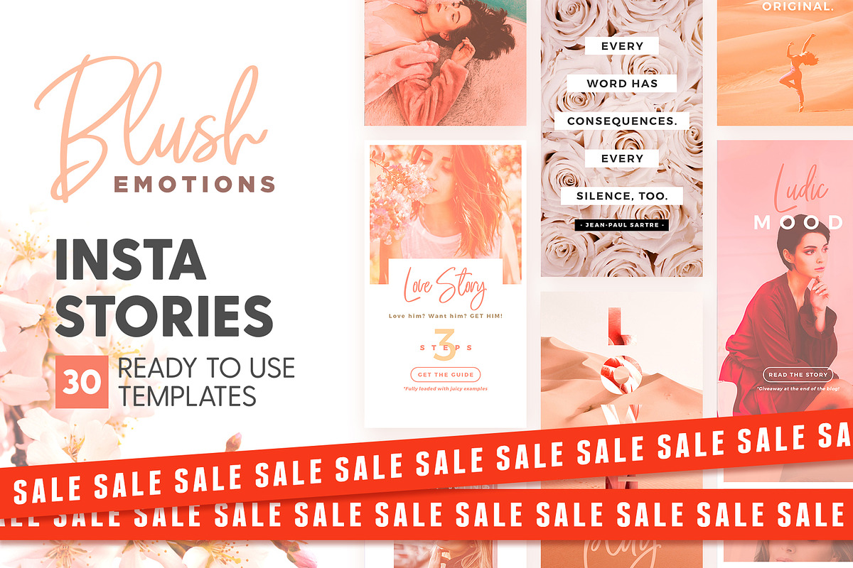 SALE 2in1 Blush Emotions Edition in Instagram Templates - product preview 8