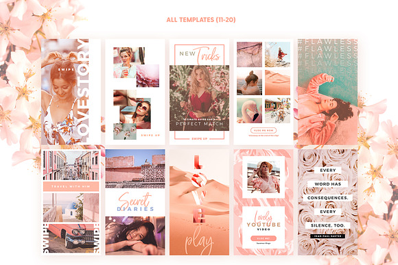SALE 2in1 Blush Emotions Edition in Instagram Templates - product preview 3
