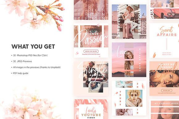 SALE 2in1 Blush Emotions Edition in Instagram Templates - product preview 9