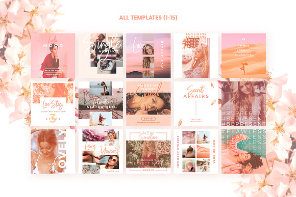 SALE 2in1 Blush Emotions Edition in Instagram Templates - product preview 10