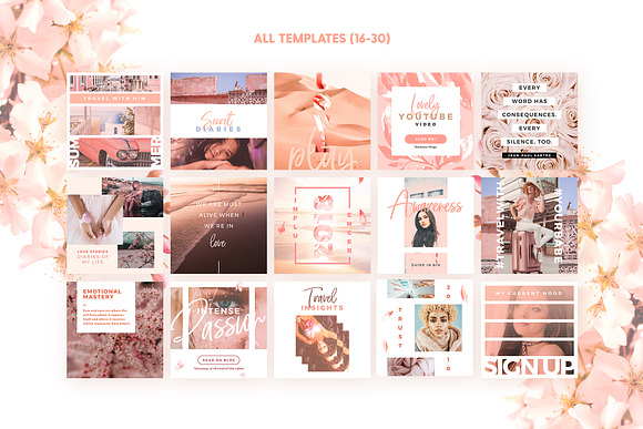 SALE 2in1 Blush Emotions Edition in Instagram Templates - product preview 12