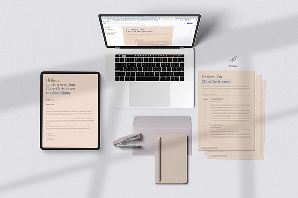 High-End CV and Cover Letter Mauve in Letter Templates - product preview 1