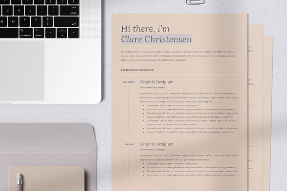 High-End CV and Cover Letter Mauve in Letter Templates - product preview 3