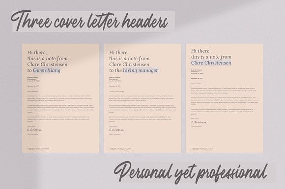 High-End CV and Cover Letter Mauve in Letter Templates - product preview 4