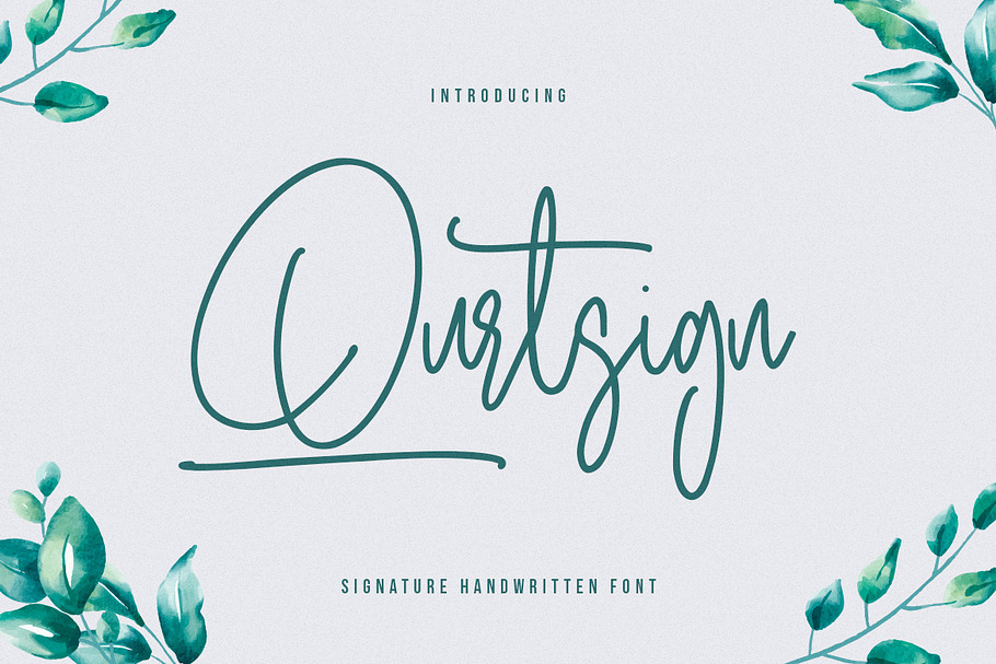 Qurtsign Signature Font in Script Fonts - product preview 8