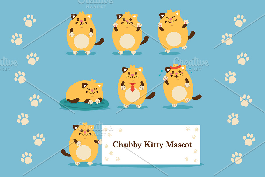 Chubby Kitty Mascot