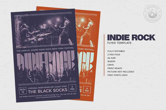 Indie Rock Flyer Template V9 in Flyer Templates - product preview 1