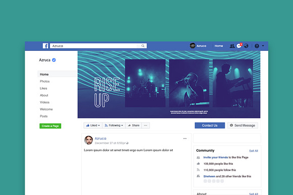 Live Music Facebook Cover Templates in Facebook Templates - product preview 7