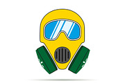 Gas mask flat icon