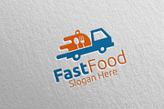 Courier Fast Food Logo Restaurant 41