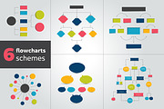 Flowchart schemes for infographics.