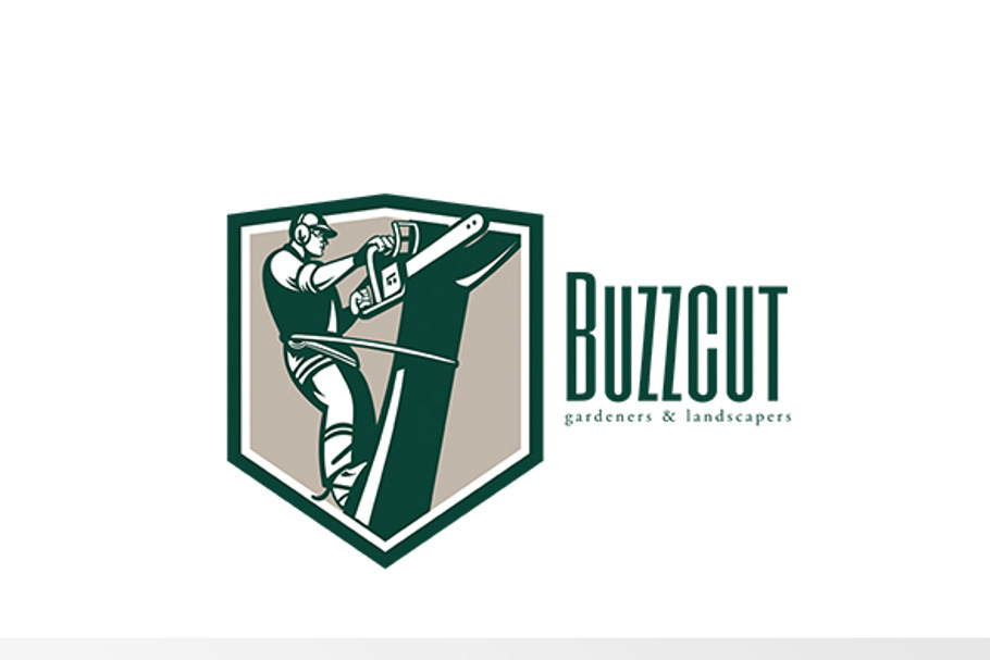 Buzz Cut Gardening Landscaper Logo in Logo Templates - product preview 8