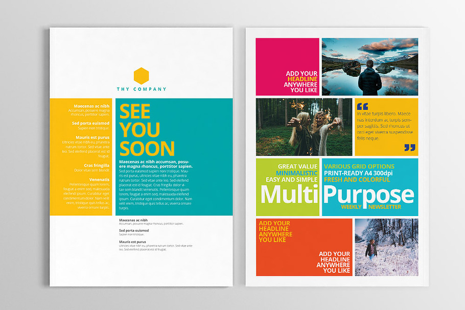 Multipurpose Print Newsletter in Magazine Templates - product preview 8