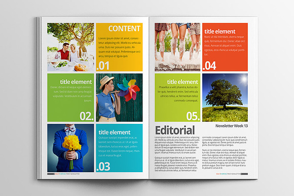 Multipurpose Print Newsletter in Magazine Templates - product preview 1