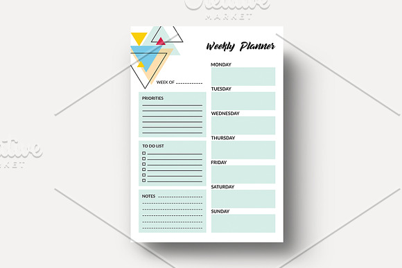 Monthly Planner, Weekly Planner V14 in Stationery Templates - product preview 1
