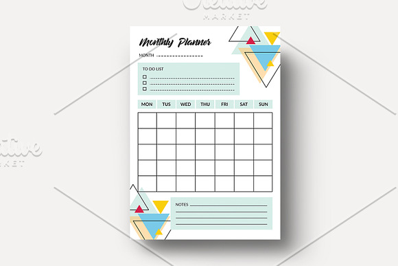 Monthly Planner, Weekly Planner V14 in Stationery Templates - product preview 2