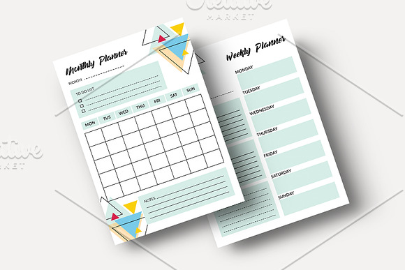 Monthly Planner, Weekly Planner V14 in Stationery Templates - product preview 3