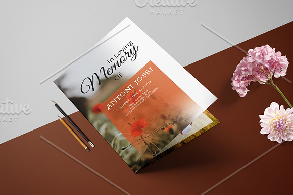 Funeral Program Template - V998 in Brochure Templates - product preview 2