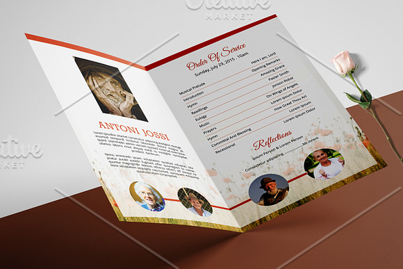 Funeral Program Template - V998 in Brochure Templates - product preview 3