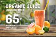 Organic Juice Scene Creator & Mockup