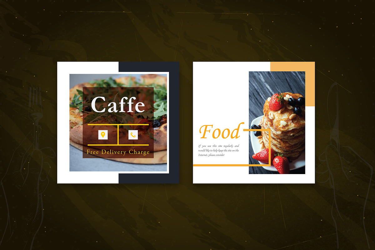 Restaurant Social Media Pack in Instagram Templates - product preview 8