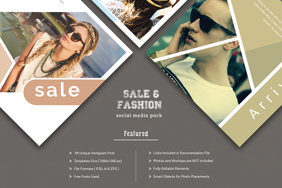 SALE SOCIAL MEDIA PACK in Instagram Templates - product preview 1