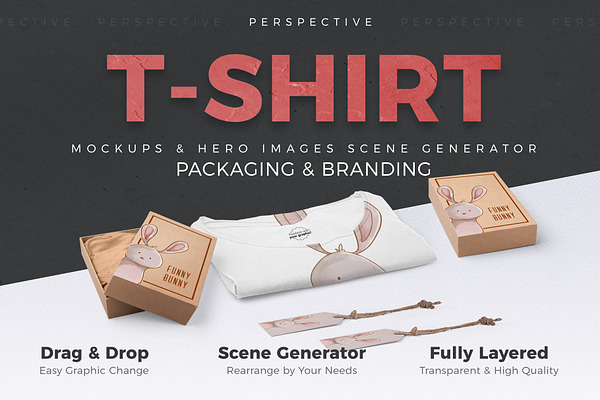 T-shirt Packages Perspective View
